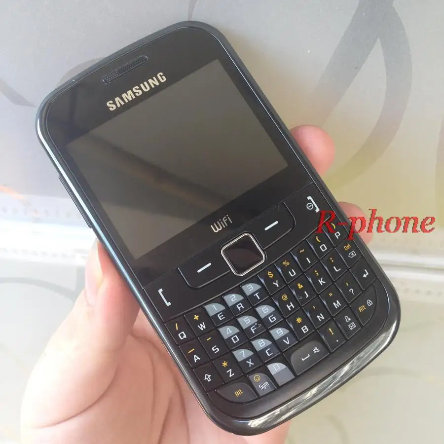 Отремонтированный разблокированный SAMSUNG S3350 мобильный телефон английская клавиатура и один год гарантии