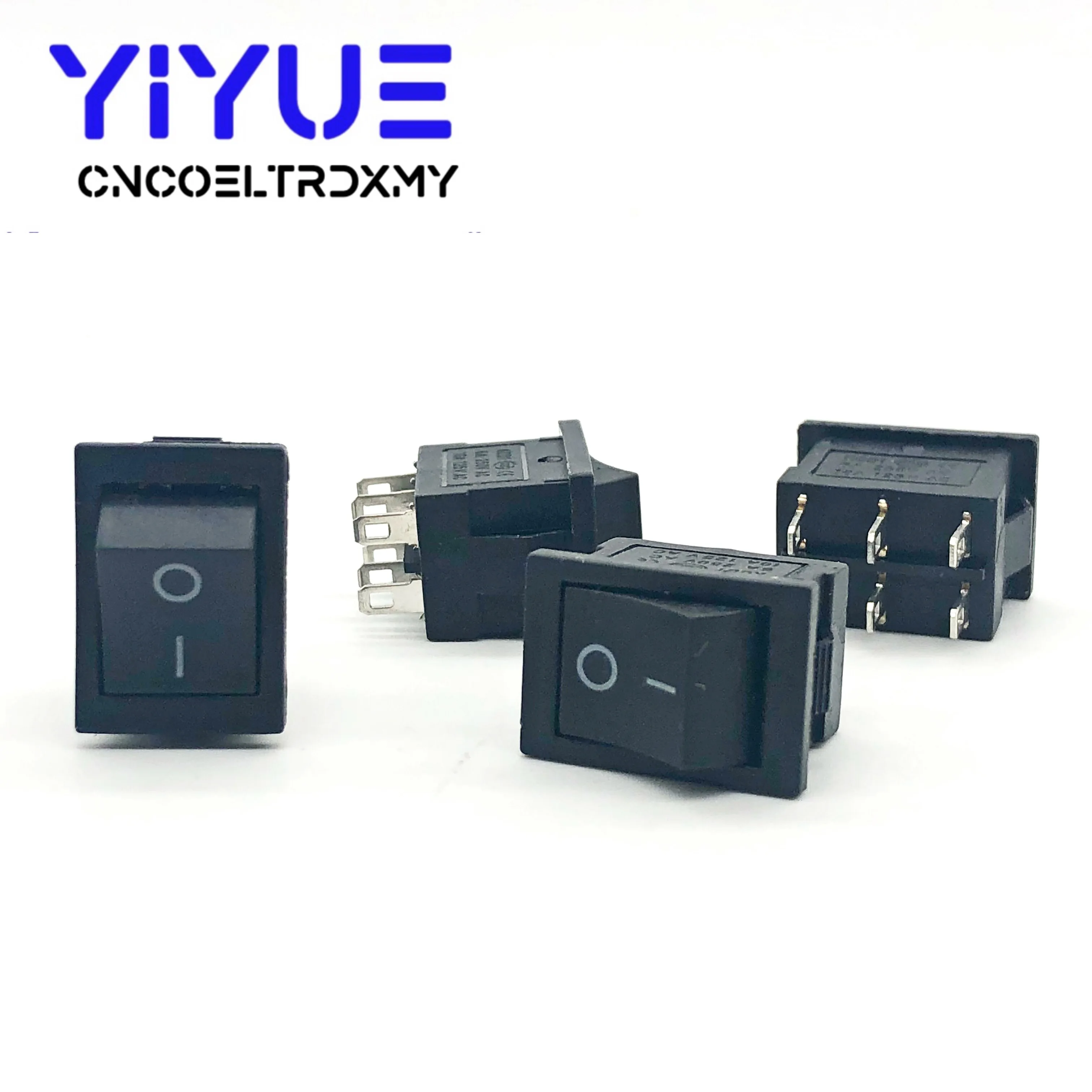 5 шт./лот KCD1 черные двухпозиционные переключатели микро 6A/250VAC 10A/125VAC (вкл/выкл) 6