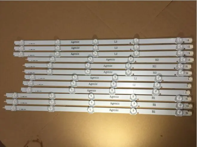 

12 Pieces LED strip for 47"ROW2.1 6916L-1174A 6916L-1175A 6916L-1176A 6916L-1177A,(3*R1,3*R2,3*L1,3*L2)