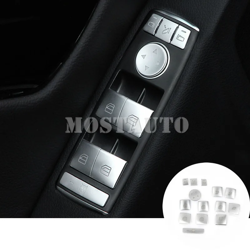 

For Benz GLK X204 Inner Door Window Switch Button Trim Cover 2008-2015 14pcs