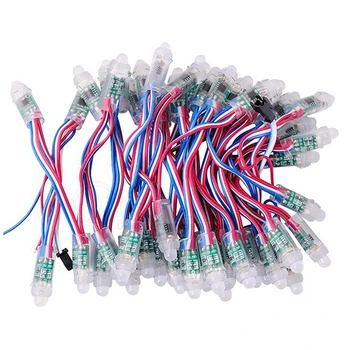 

Newest 50pcs /lot 12mm WS2811 2811 IC RGB Led Module String Waterproof DC12V Digital Full Color LED Pixel Light