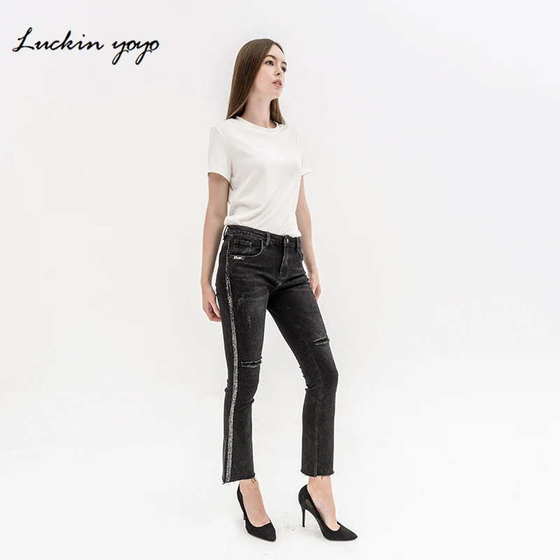Jeans for Women black Jeans Mid-Waist Jeans Woman High Elastic Stretch Jeans female denim skinny pencil Ankle-Length pants Jeans for Women black Jeans Mid-Waist Jeans Woman High Elastic Stretch Jeans female denim skinny pencil Ankle-Length pants