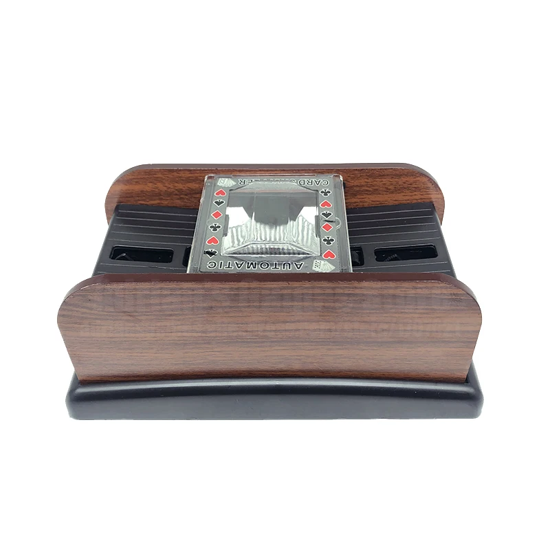 2 колоды Деревянный шаффл машина для тасовки карт Poker Card Shuffler автоматическое