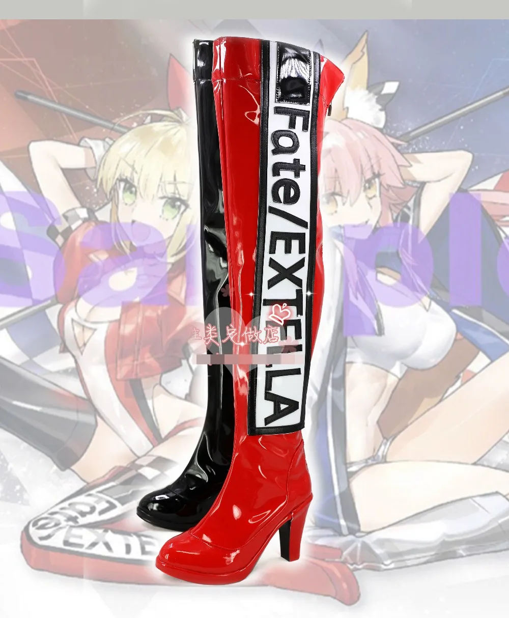 Япония аниме Fate/EXTELLA гонки Nero Tamamo no Mae косплэй обувь Хэллоуин сапоги все