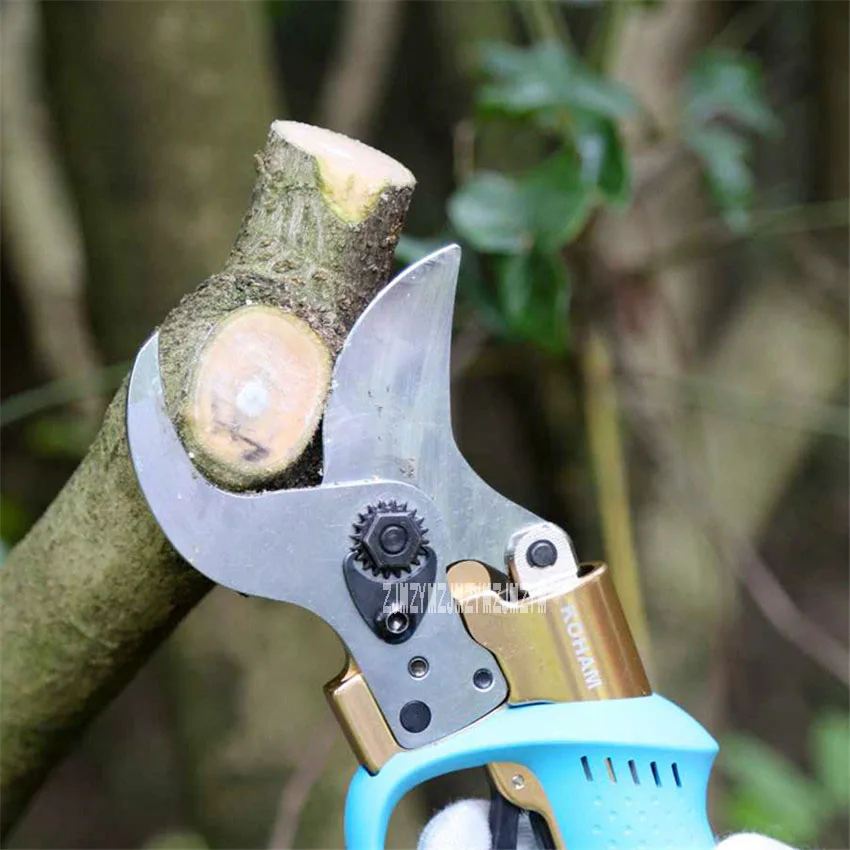KH-08(можно отрезать 4,5 см) Электрический секатор Перезаряжаемые фруктовое дерево садовые ножницы обрезные ножницы для садоводства DC40V 0-45 мм