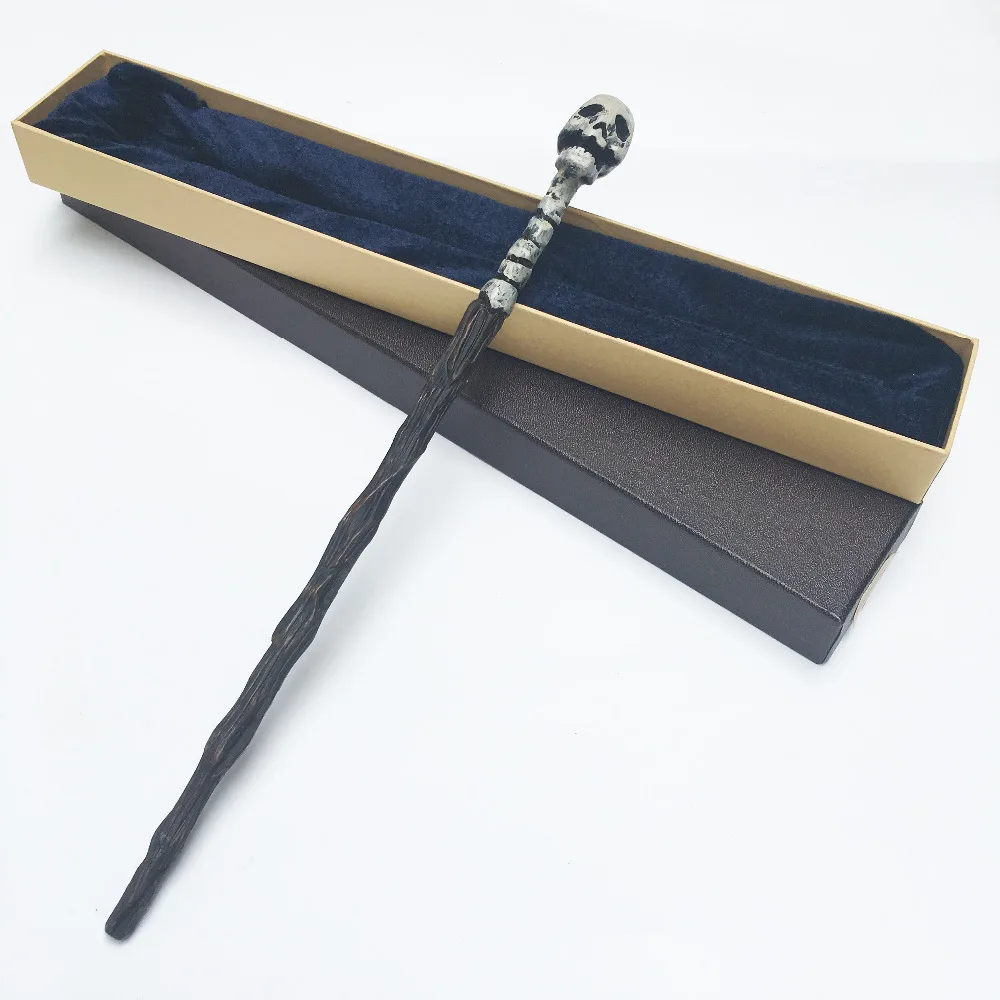 

Colsplay Metal Core Newest Quality Deluxe COS DEATH EATERS Skull Magic Wands/Stick with Gift Box Packing Harry Potter