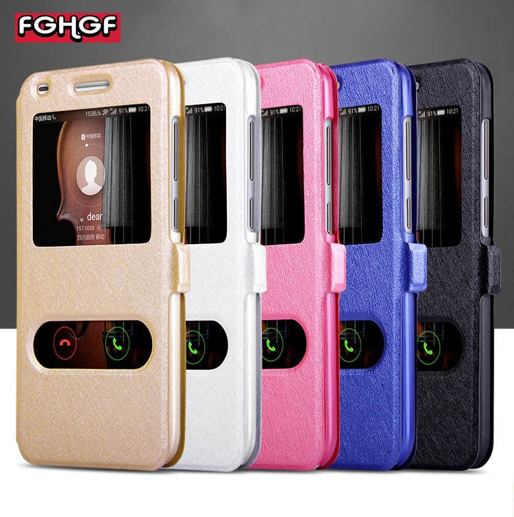 

For Huawei Huawei P Smart Case Cover Quick View Window Answer Leather Flip Case For Huawei P Smart FIG-L21 FIG-LX1 FIG L21 LX1