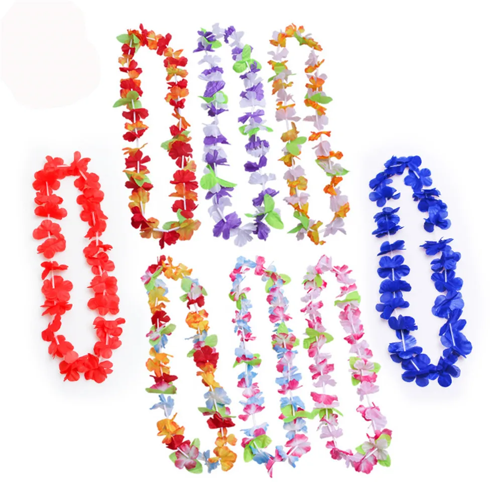 50 pcs Fashion Hot Party Supplies Silk Hawaiian Flower Lei Garland ...