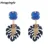 Hongyingfu Pendientes Leaf Liga de Zinco Gota Brincos Da Moda Brincos de Resina Brincos para Mulheres Bijoux Femme Oorbellen Voor Vrouwen