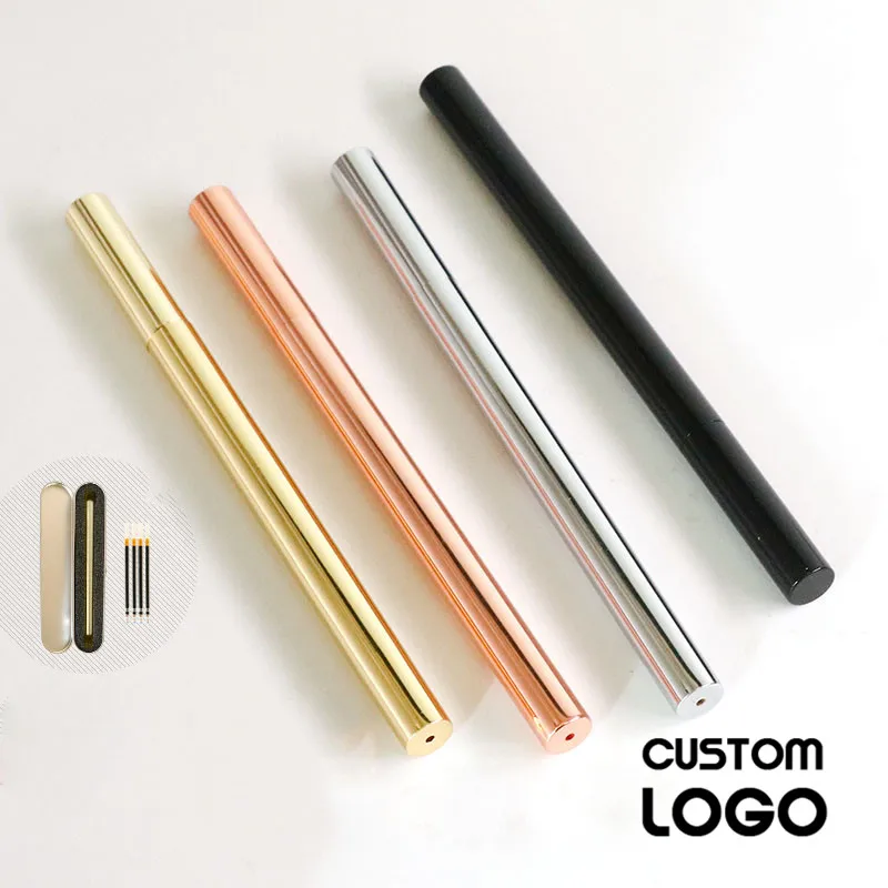 Metal Brass Pens Retro Gel Pens Stationery With Gifts Box Signature Pen High-end Business Laser Engraving Lettering Custom Logo