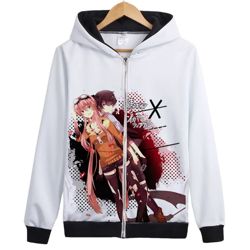 Mirai Nikki толстовка с капюшоном аниме Будущее Дневник пальто Gasai Yuno косплей костюмы
