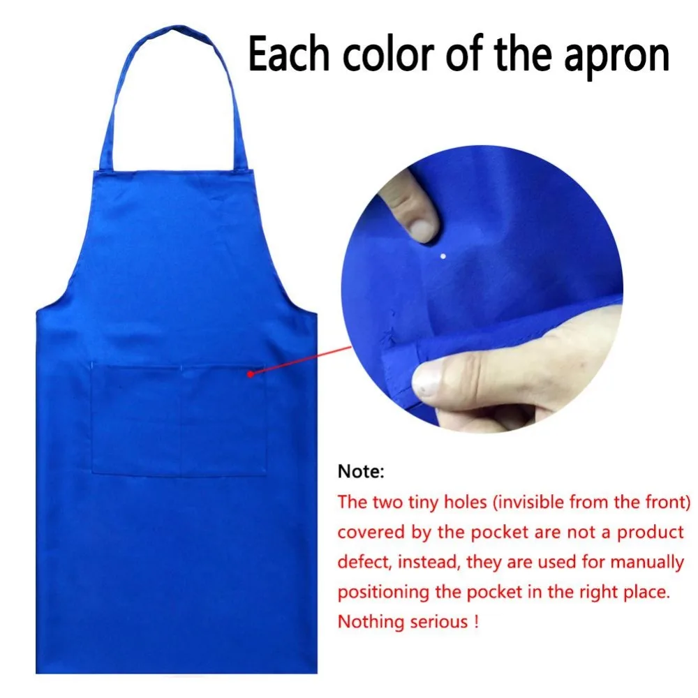 black color 63x70cm polyester classic design work apron kitchen apron with pocket couples apron - Image 5