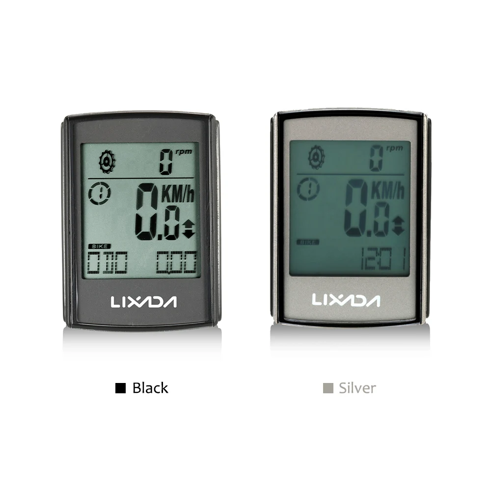 Lixada Wireless Bicycle Computer Bike Odometer Speedometer LCD Display 3 in 1 Cycling Computer With Cadence Heart Rate Monitor