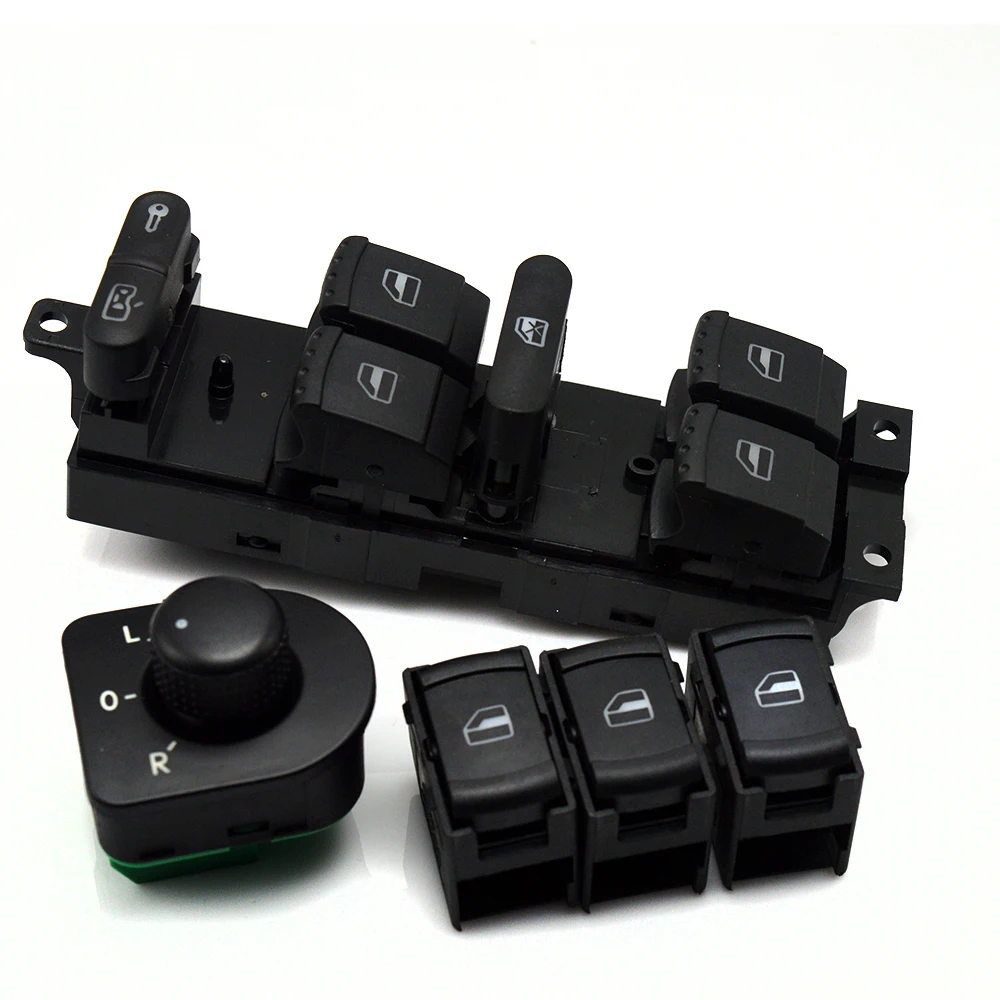 5 Pcs window switch mirror switch for VW JETTA GOLF MK4 POLO BORA