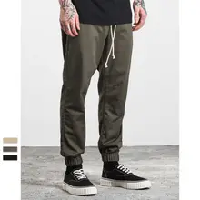 Повседневные мужские повседневные облегающие прямые обтягивающие однотонные спортивные брюки до середины талии, свободные брюки с карманами