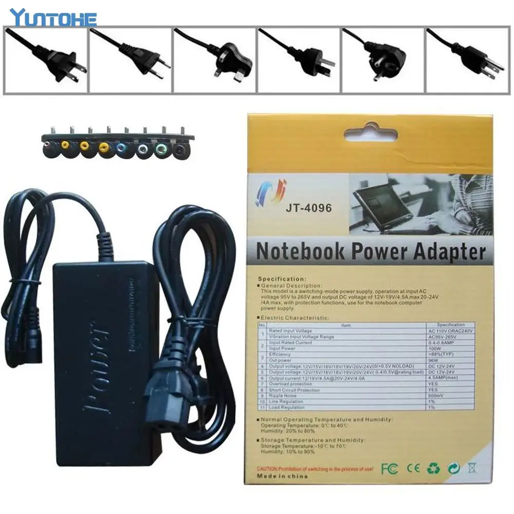 

Free Shipping! US/EU/UK/AU Plug 96W Universal Laptop Charger Notebook Power adapter For HP/DELL/IBM Lenovo ThinkPad 10pcs/lot