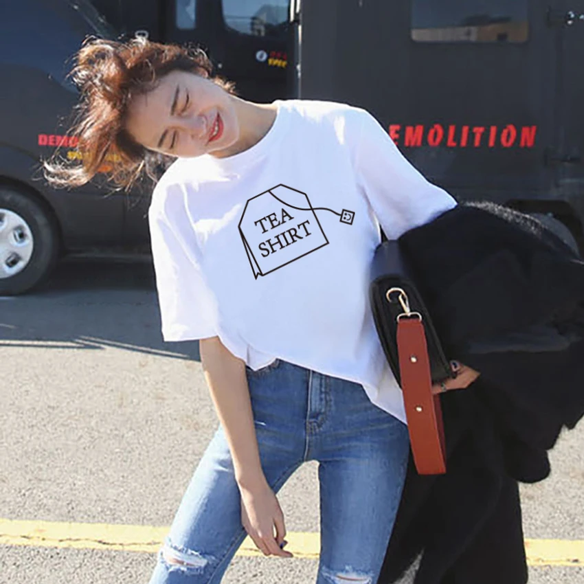 

NEW Harajuku Tea Shirt Letter Print Women Clothing Casual Graphic O-Neck Summer Funny Short Sleevet shirts Ladies T-shirt Tumblr