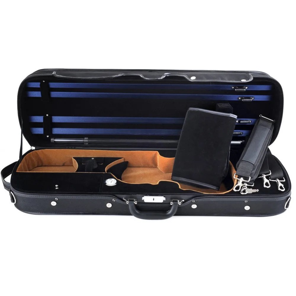 ADM Professional Sturdy Violin Case 4/4 Full Size, Oblong Wooden Hard