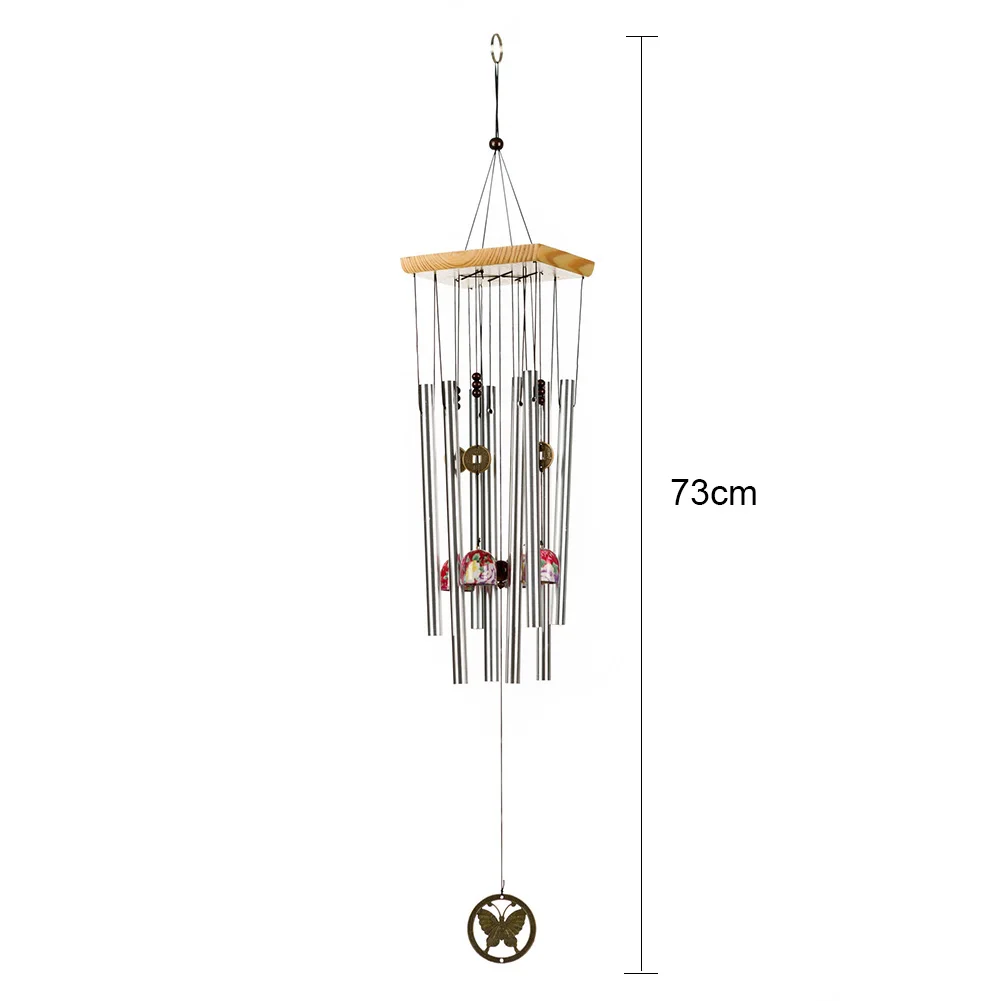 Наружный антикоррозийный металлический дверной колокольчик, подвесной орнамент, ветровые колокольчики, украшение для дома, алюминиевый крючок для ванной, музыкальный колокольчик