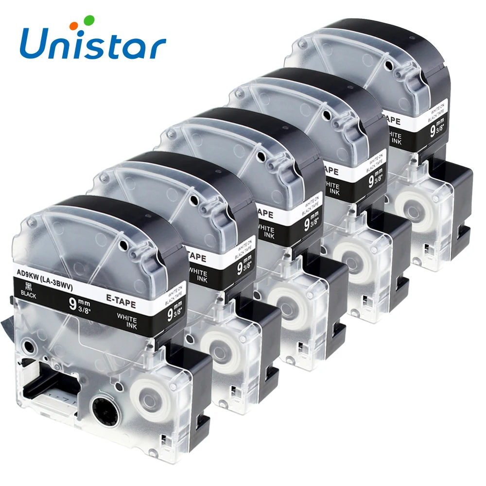 5 шт. SD9K LC 3BWV запечатанных лент для Epson совместимый Labelworks LW400 LW500 LW600 LW700 чёрный с