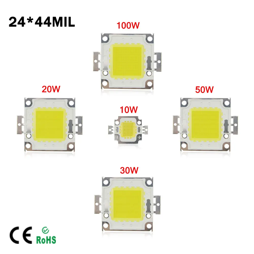 

White / Warm White 10W 20W 30W 50W 100W LED light Chip DC 12V 36V COB Integrated LED lamp Chip DIY Floodlight Spotlight Bulb
