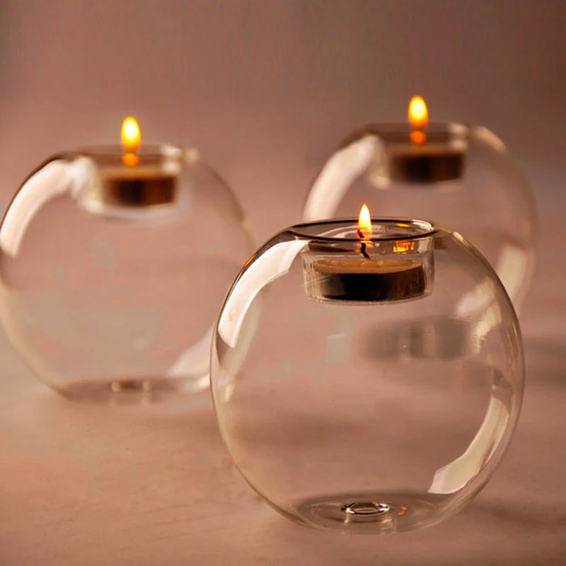 Hourong романтический ужин Декор кристалл стекло подсвечники свадебные принадлежности для барной вечеринки подсвечники для домашнего декора канделяр