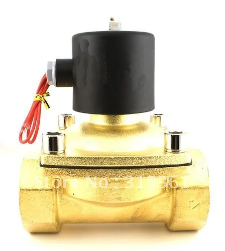 

Free Shipping High Quality 2PCS/Lot 1-1/2'''' Zinc Alloy Brass Water Solenoid Valve AC240V 8Bar
