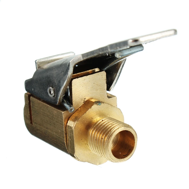 

8mm Straight Car Truck Tyre Inflator Valve Connector Clip On Air Chuck Brass