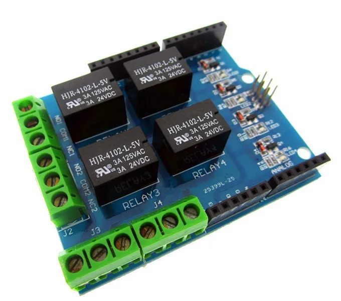 5pcs/lot 4 channel 5v relay shield module, Four channel relay control