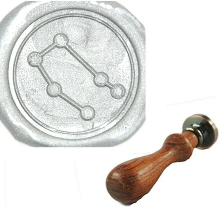 

Seal Wax Kit,Gemini Constellation Vintage Wax Badge Seal Stamp Kit Wax Set Tool Gift,custom