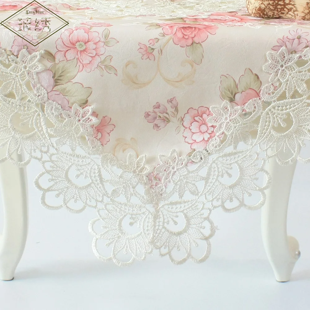 Fancy Home Decorative 90cm 140cm Square Patchwork Jacquard Large Damask