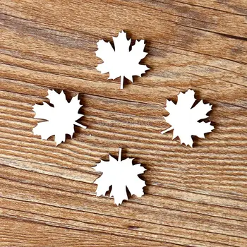 

Wooden Maple Leafs Shape Art Projects Craft Blank Nature Decoration Gift Decoupage Laser Cut