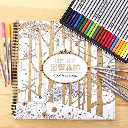 Flimy Forest Doodle Invasion Coloring Book For Adults Develop Intelligence Relieve Stress Graffiti Painting Drawing