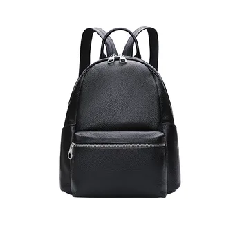 

9060 New Fashion Double Shoulder Bag Female 2018 New Small Backpack |Women Top Layer Cowhide Leather Bag