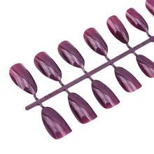 Matte Chiodo Falso a Punta Forte Estensione di 24 Pcs Punte Del Chiodo Bisogno di Colla Gel per Presse Sulle Unghie per Unghie Artistiche