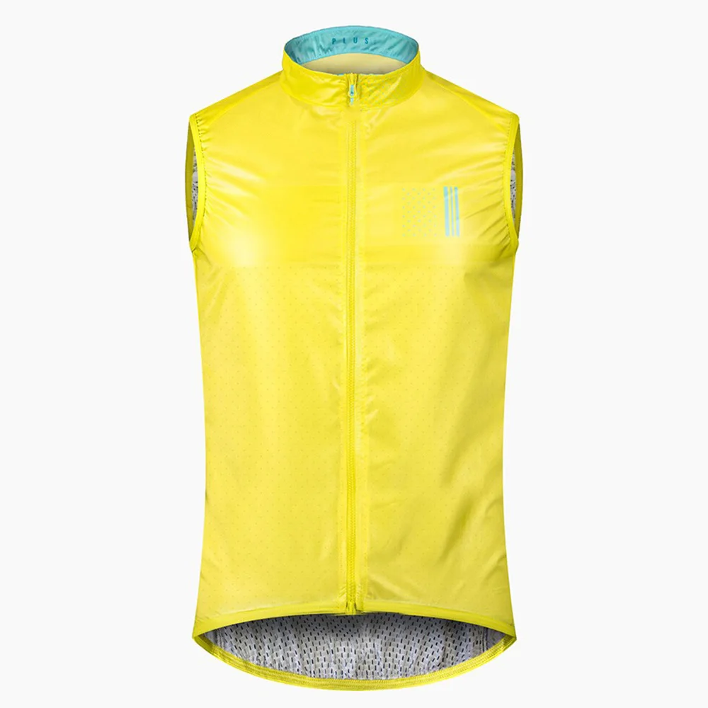 2019 yellow Cycling Vests Sleeveless Windproof Lightweight gilet MTB