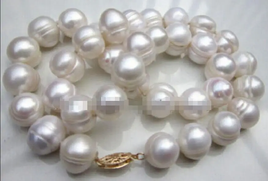 

Free Shipping >>>>>Big 13-15MM SOUTH SEA WHITE BAROQUE PEARL NECKLACE 18 INCH