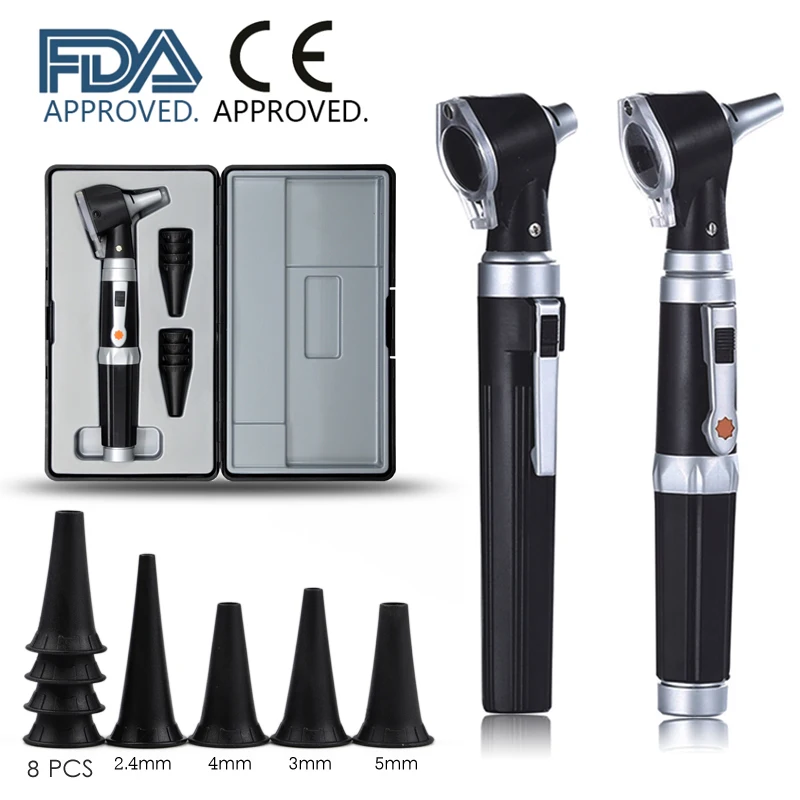 

Medical CE Professional ENT Diagnostic Kit Borescope Portable Ear Wax Check Tool Endoscope LED Otoscopio Direct Fiber Otoscope
