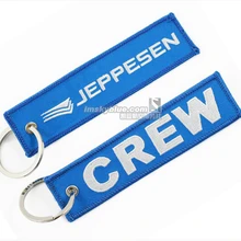 Jeppesen багажное кольцо для ключей синяя ткань с вышивкой, летный экипаж, пилот подарок