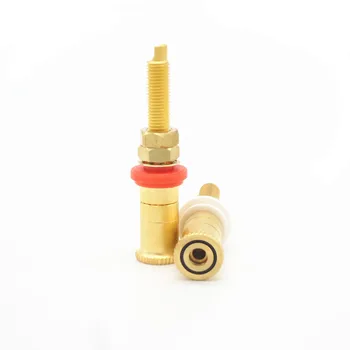 

2PCS Pure copper placer gold plating imitation WBT speaker terminal Audio socket Audio and video equipment