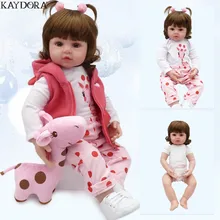 KAYDORA 47cm 55cm Soft Silicone Reborn Baby Girl Doll Realistic Bebe Reborn Dolls Fashion Toys For Girls bebe reborn menina npkcollection silicone reborn dolls with soft gentle touch boneca reborn doll 18 realistic handmade baby dolls hotsell menina