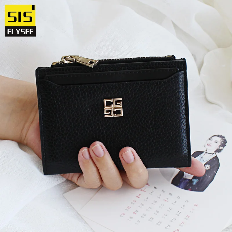 

Korean Simple Mini Wallet Zipper Women Soft 100% Real Leather Lady Short Coin Purse Cash Bus ID Card Case Pouch Slim Bag Holder
