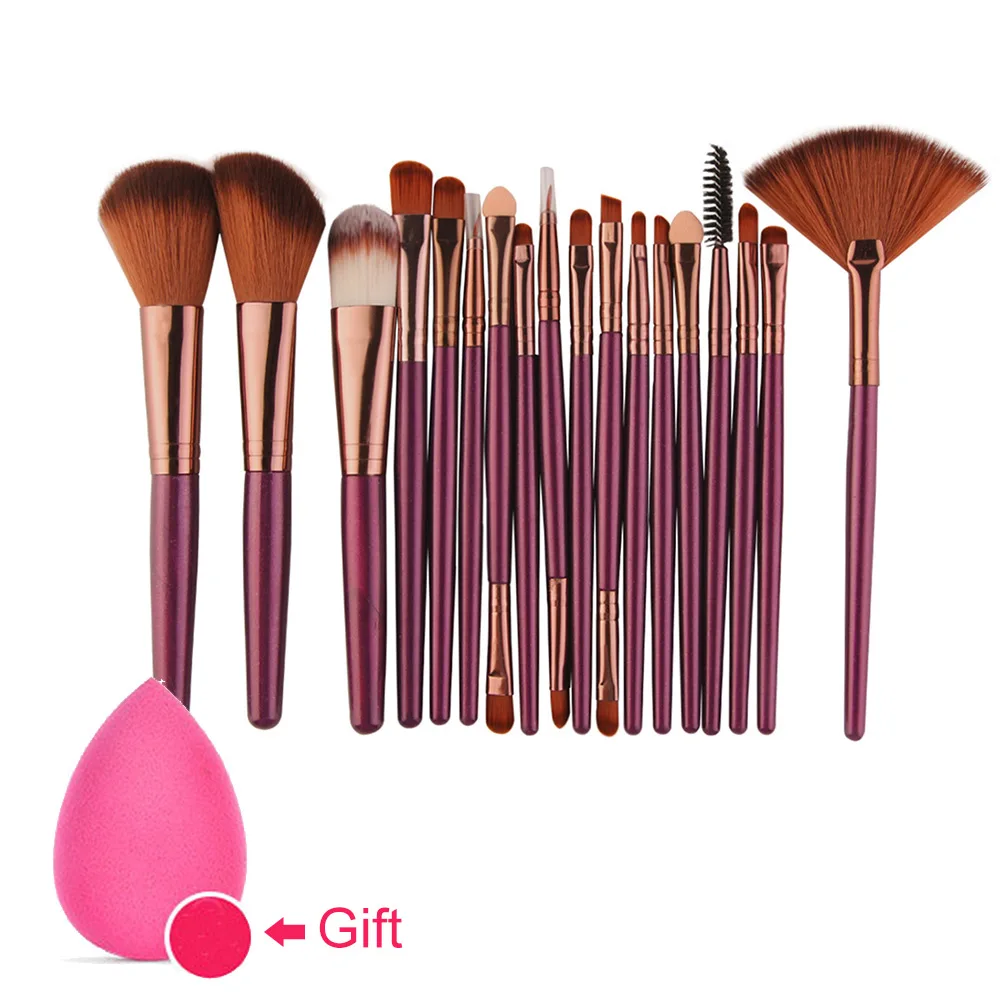 

18pcs Makeup Brushes Profesional Makeup Brushes Set Eye Shadow Foundation Powder Eyeliner Eyelash Blending Beauty Make Up Brush