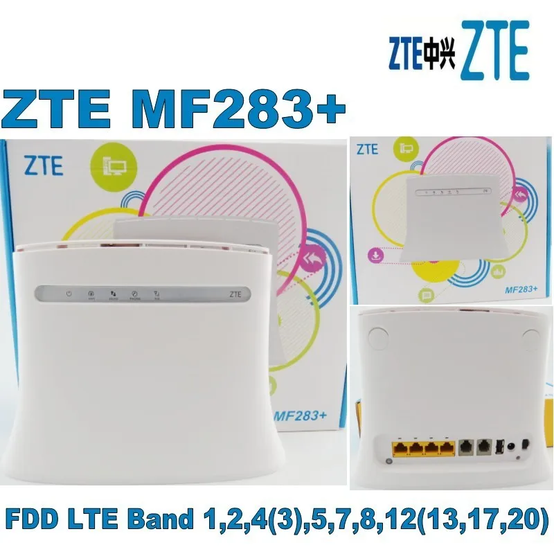 Zte маршрутизатор MF283+ 800/1800/2600 МГц 4G 2G 3g LTE 150 Мбит/с