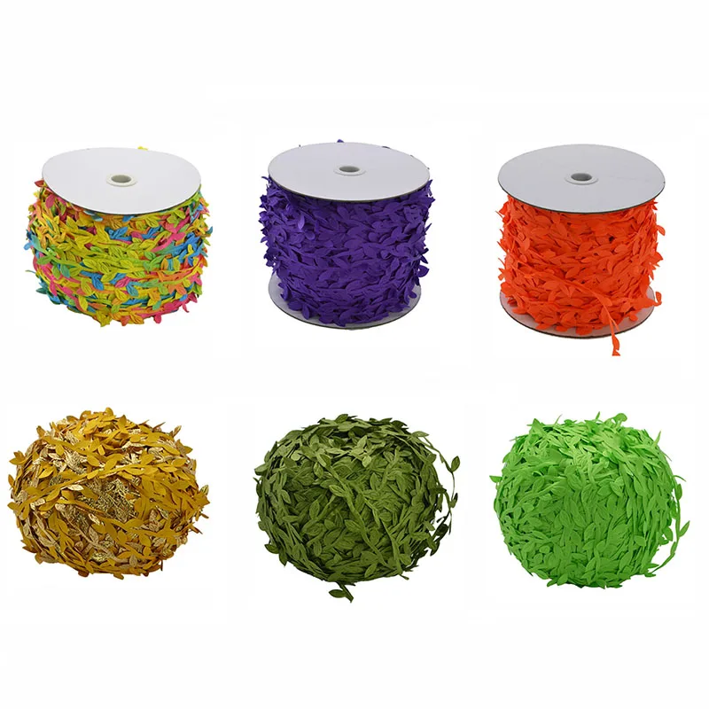 10m Multi Artificial Flower Leaves Rattan Leaf Silk Flower Vine Ivy Rattan DIY Wedding Party Decorative Accessories Garland
