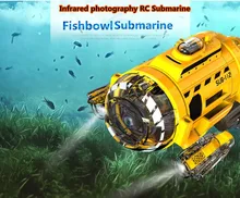 2017 new infrared remote control mini rc submarine 2.4G up to 5M feeding device design fishbowl boat with HD camera LED light