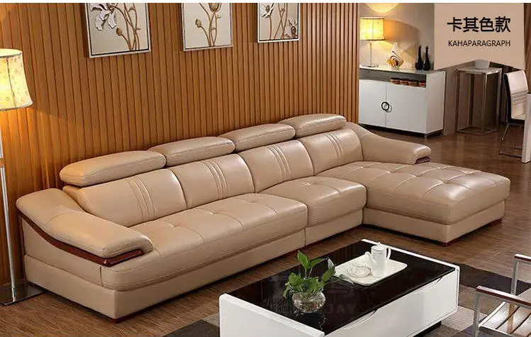 Гостиная диван, угловой секционный Настоящая Натуральная кожа диваны L с хранения подстаканник muebles де Сала moveis para casa
