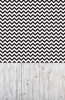 

HUAYI 5x10ft black and white chevron photography newborn backdrop D-8038