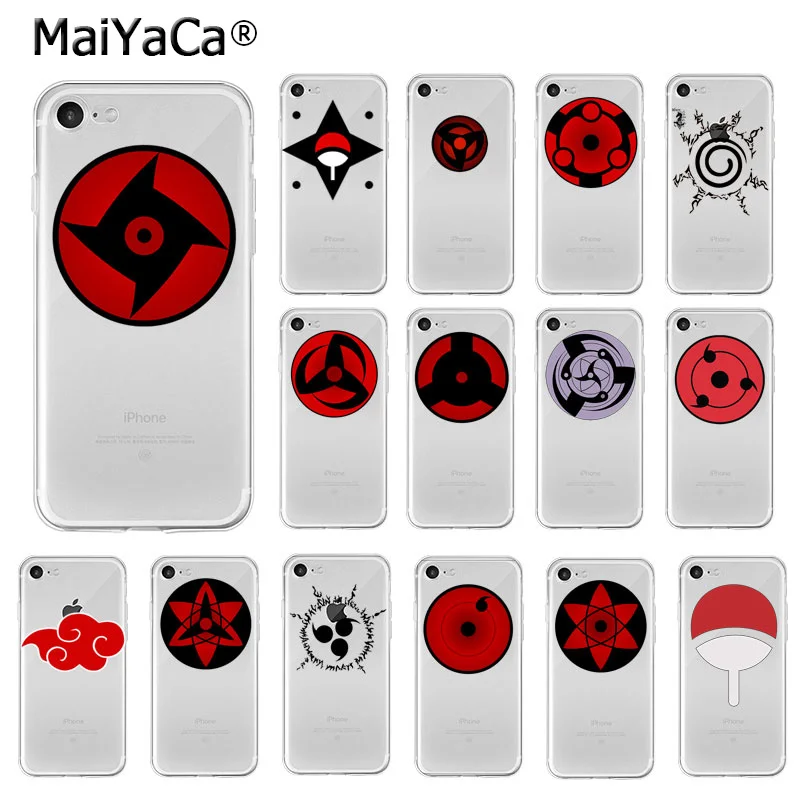 MaiYaCa Anime Naruto Sharingan TPU Soft Silicone Phone Case Cover for iPhone X XS MAX 6 6s 7 7plus 8 8Plus 5 5S SE XR | Мобильные