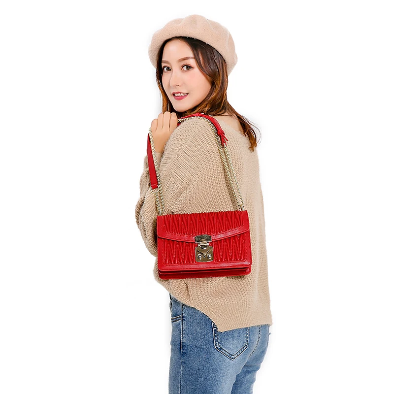 Сумки для женщин, сумка на плечо из натуральной кожи с цепочкой, сумка-мессенджер с узором в виде травы и сердца, роскошная дизайнерская женская сумка